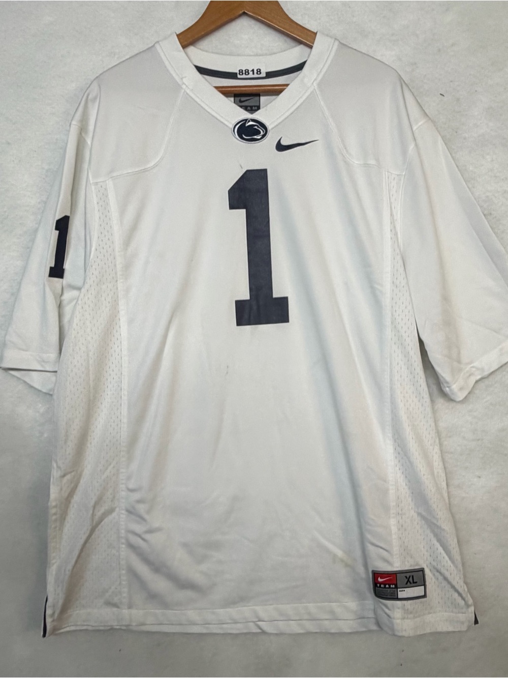 Nike Men's Penn State Nittany Lions #1 White Game Jersey Size XL 8818